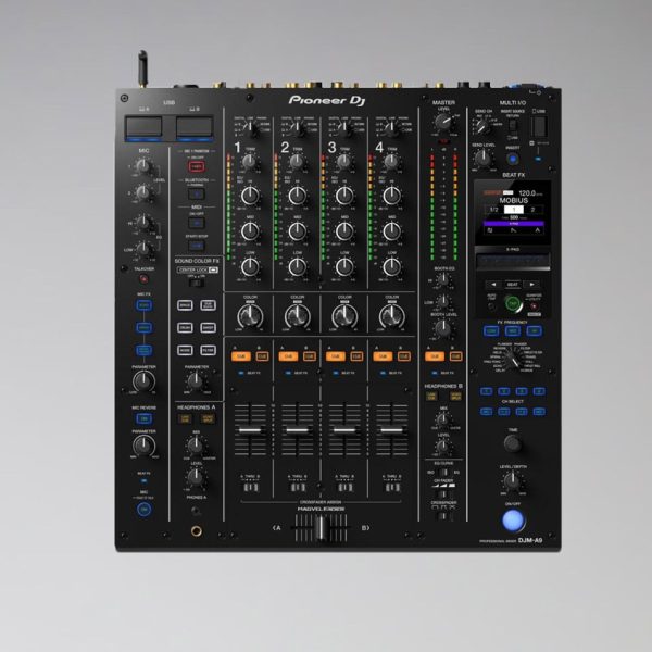 Pioneer DJM A9 DJ Mixer mieten sowie weiteres DJ Equipment wie Plattenspieler, DJ Mixer und Player im Verleih